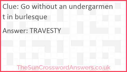 Travesty crossword clue